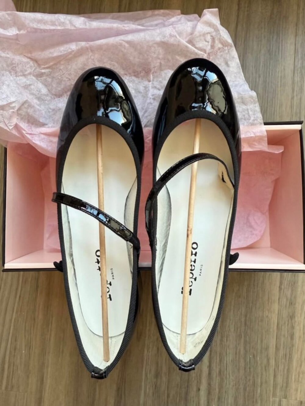 Repetto Black Patent Leather Mary Jane Heels - EU 38 (US 7), New in Box